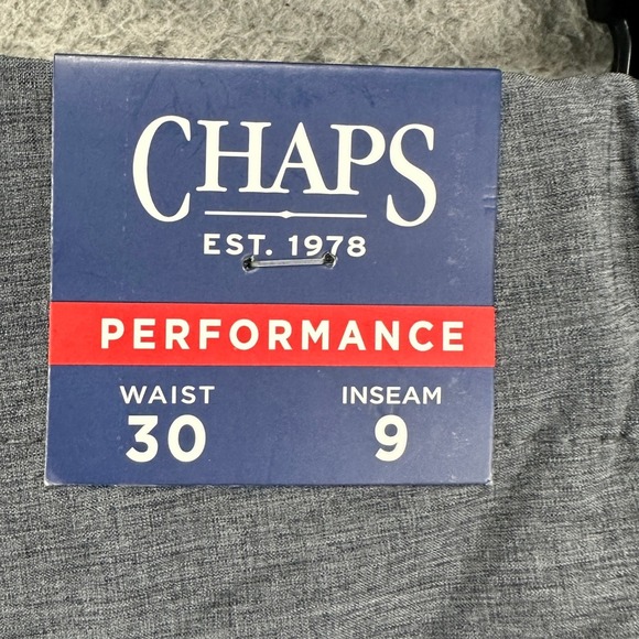 Chaps Performance Mens Chino Shorts 30X9 Dark Grey Golf Stretch Flat Front NEW - Picture 6 of 11